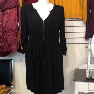 Torrid Black Dress with Zipper Detail